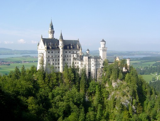 castillo de Neuschwanstein. Imágenes por satélite