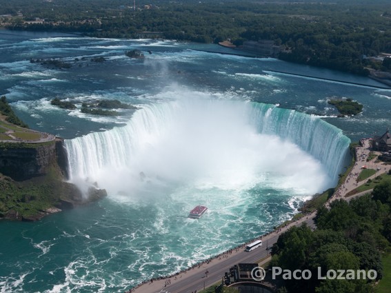 Canadá, cataratas del Niágara. Imágenes por satélite