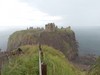 El castillo de Dunnottar bajo la lluvia