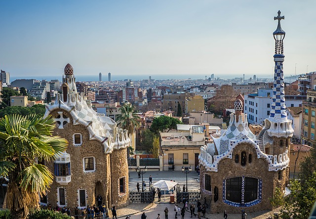 Barcelona, Parque Güell. Imágenes por satélite