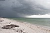 Playa en el Golfo de M&eacute;xico (en temporada de lluvias)