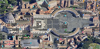 vista satelital del Vaticano