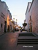 Arequipa.
Calle del centro historico, al anochecer.