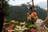 Nuwara Eliya: puesto de fruta en la carretera