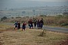 Ni�os camino de la escuela